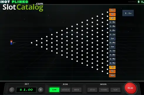 Οθόνη3. Bit-Shot Plinko Κουλοχέρης