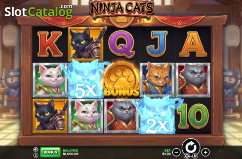 Οθόνη2. Ninja Cats (Sidequest Studios) Κουλοχέρης