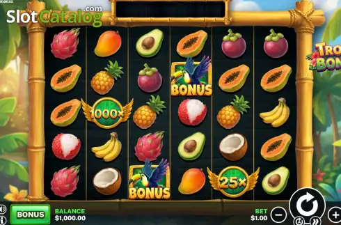 Οθόνη2. Tropical Bonanza (Sidequest Studios) Κουλοχέρης