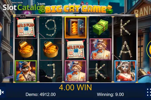 Οθόνη3. Big Cat Game Κουλοχέρης