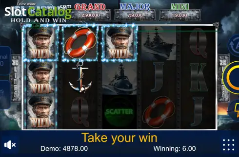 Οθόνη3. Sea Battles: Hold and Win Κουλοχέρης