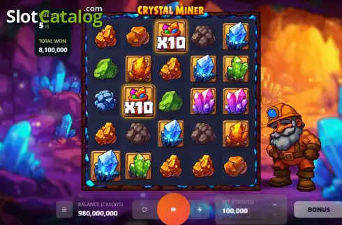 Οθόνη2. CRYSTAL MINER Κουλοχέρης