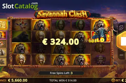 Οθόνη3. Savannah Clash Κουλοχέρης