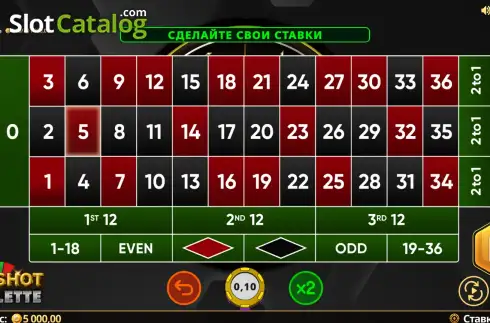 Οθόνη2. HotShot Roulette Κουλοχέρης