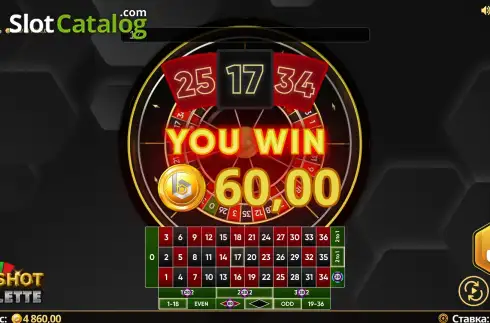Οθόνη3. HotShot Roulette Κουλοχέρης