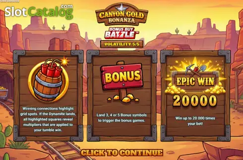 Οθόνη2. Canyon Gold Bonanza Κουλοχέρης 