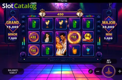 Οθόνη3. FTV Night Club Jackpot Κουλοχέρης