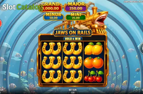 Οθόνη2. Jaws on Rails: Hold and Win Κουλοχέρης