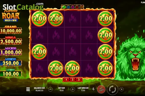 Οθόνη3. Flaming Roar: Hold & Win Κουλοχέρης