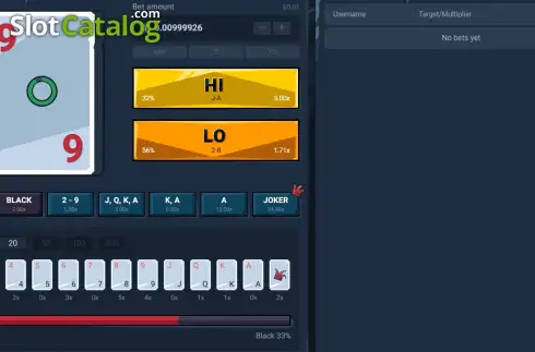 Οθόνη2. Hi-Lo (Tower.bet) Κουλοχέρης 