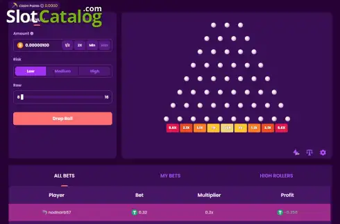 Οθόνη2. Plinko (Trustdice) Κουλοχέρης