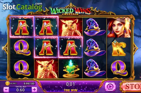 Οθόνη3. Wicked Wins: Crystals Κουλοχέρης