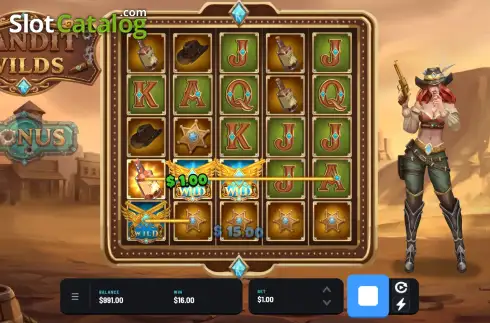 Οθόνη3. Bandit Wilds Κουλοχέρης