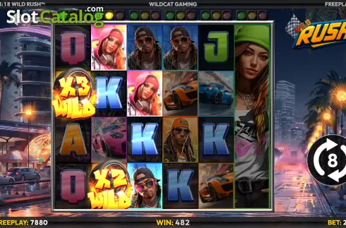Οθόνη3. Wild Rush (Wildcat Gaming) Κουλοχέρης