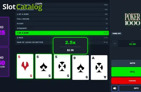 Οθόνη3. Poker 1000 Κουλοχέρης