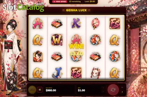 Οθόνη3. Geisha Luck Κουλοχέρης