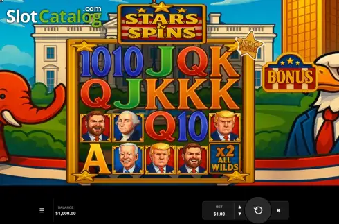Οθόνη2. Stars And Spins Κουλοχέρης