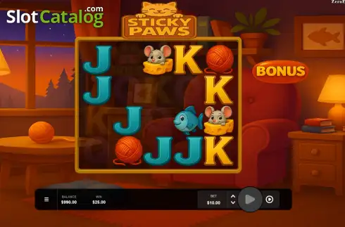 Οθόνη3. Sticky Paws Κουλοχέρης