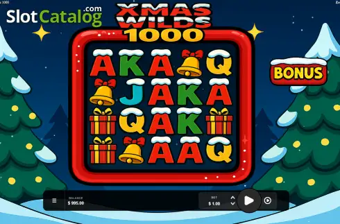 Οθόνη2. Xmas Wilds 1000 Κουλοχέρης 