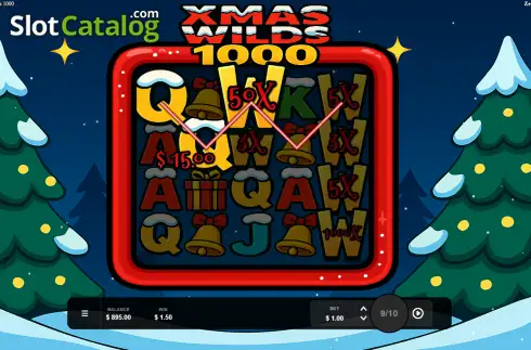 Οθόνη3. Xmas Wilds 1000 Κουλοχέρης 